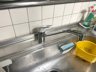 小工事 迅速に交換した、使い勝手の良いキッチン水栓